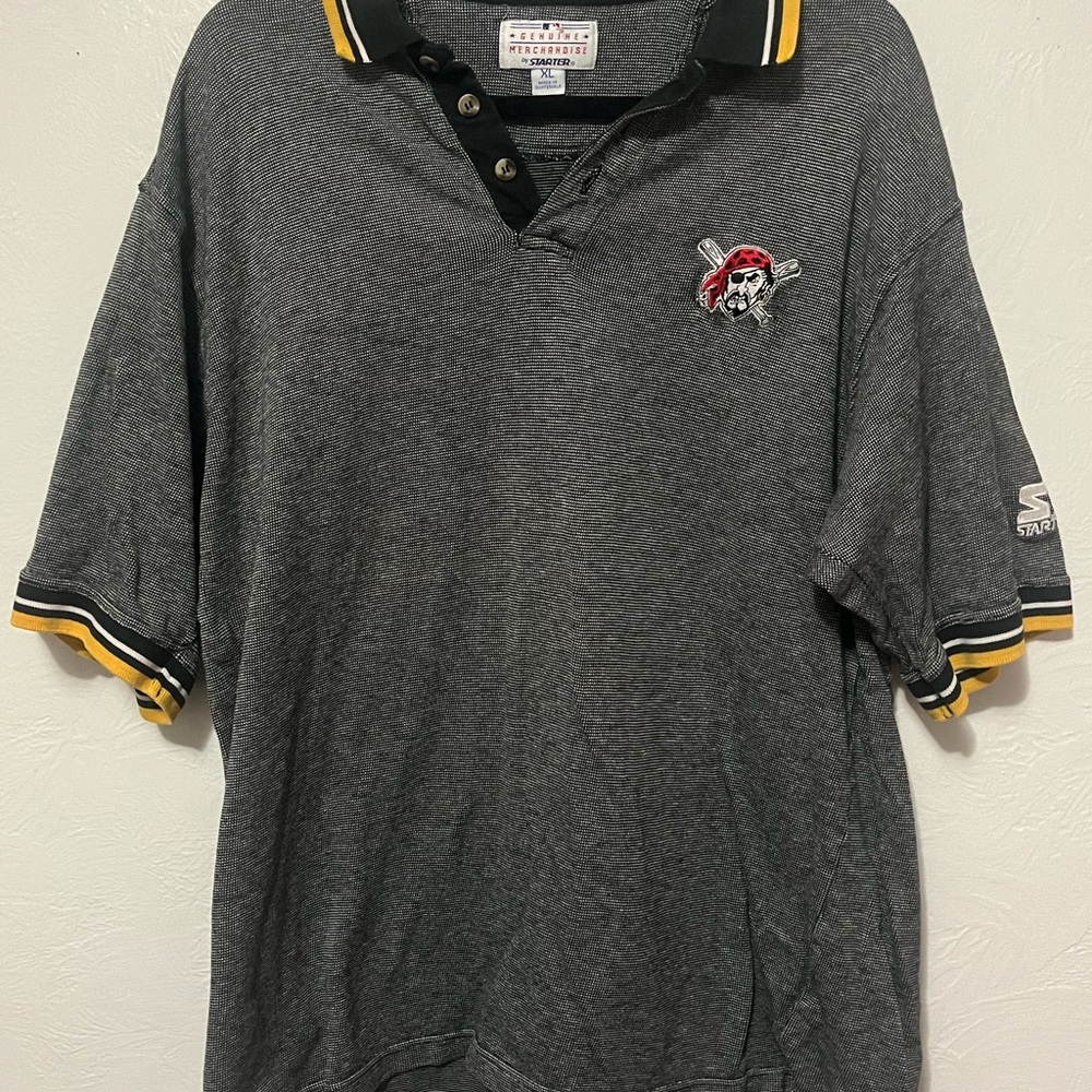 Starter 90’s Pittsburgh Pirates Polo with Black and Yellow Accents Men’s xl